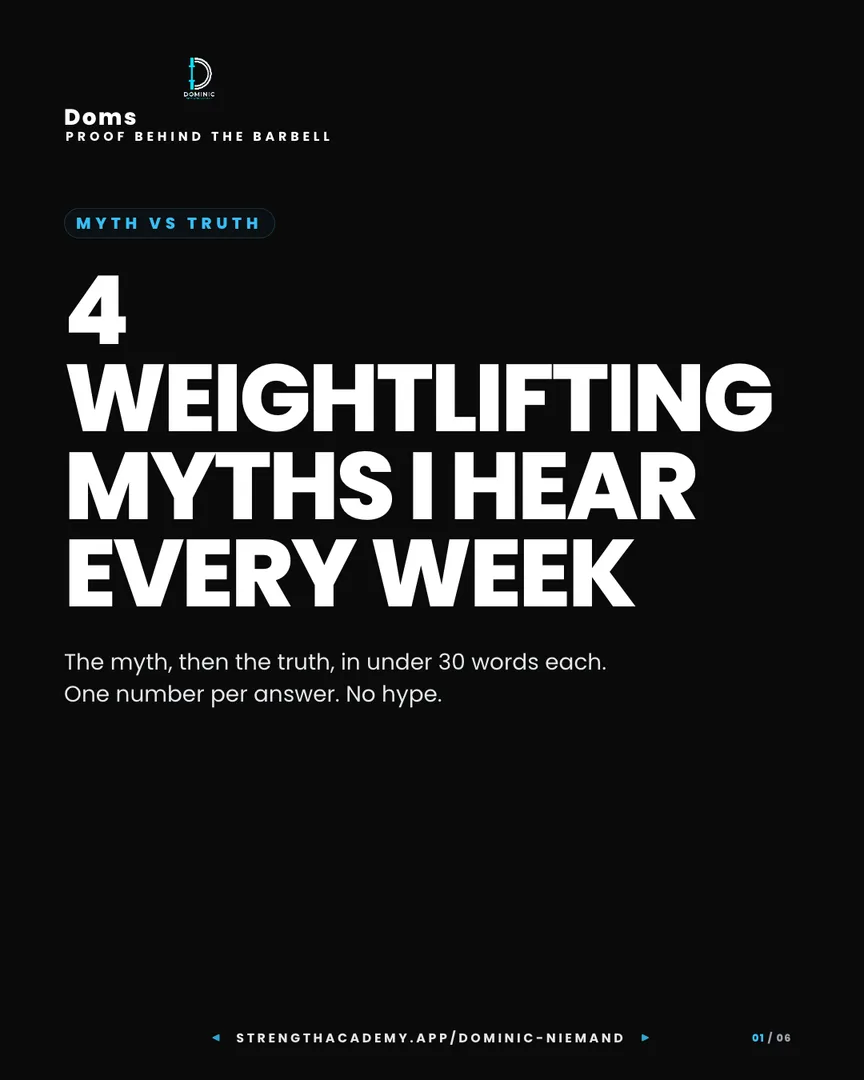 Myth vs truth carousel: 4 weightlifting myths, starting with heavy deadlifts build a bigger clean
