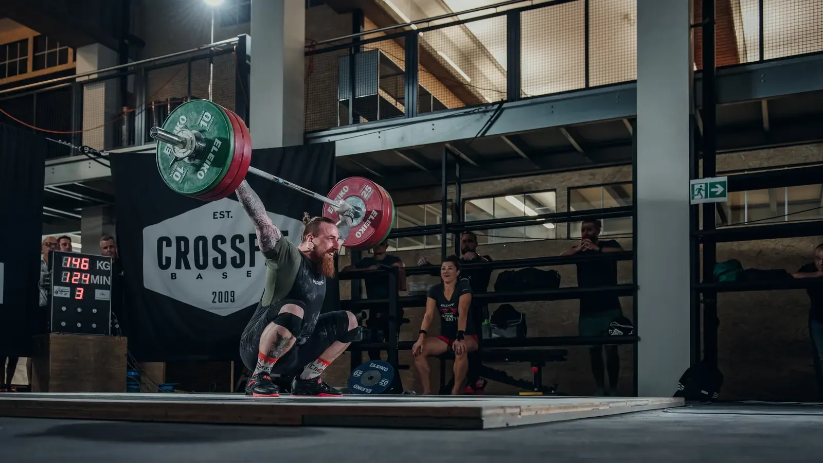 Yannick Tschan lifting in a CrossFit gym